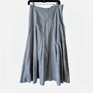 ISDA & Co. Lagenlook A-line Circle    Floral Applique Embroidered Skirt Size 8